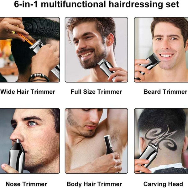 11In1 Multi Hair Trimmer Men Facial Beard Body Grooming Kits Electric Clipper Nose Clippers & Trimmers