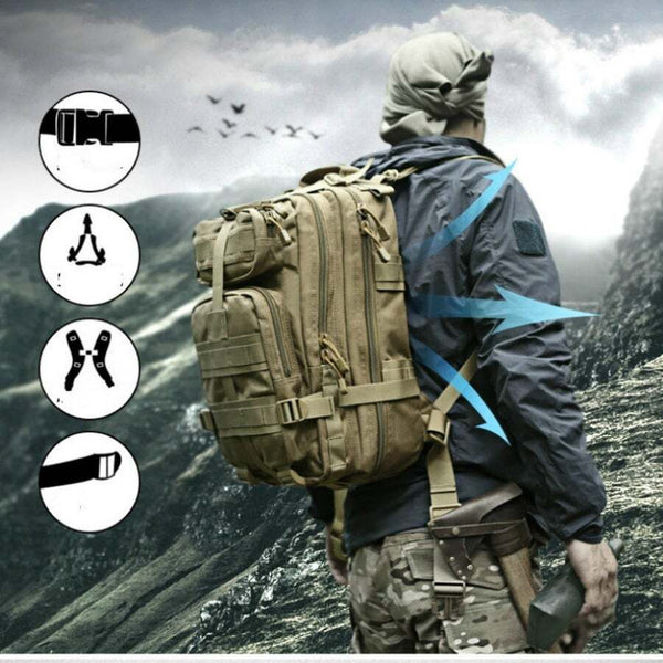 1000D Nylon Bags Backpacks Hiking Outdoor Military Tactical Men Rucksacks