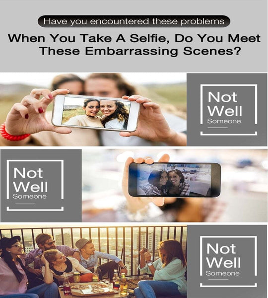 3 In 1 Extendable Black Wireless Bluetooth Selfie Stick Selfie Sticks