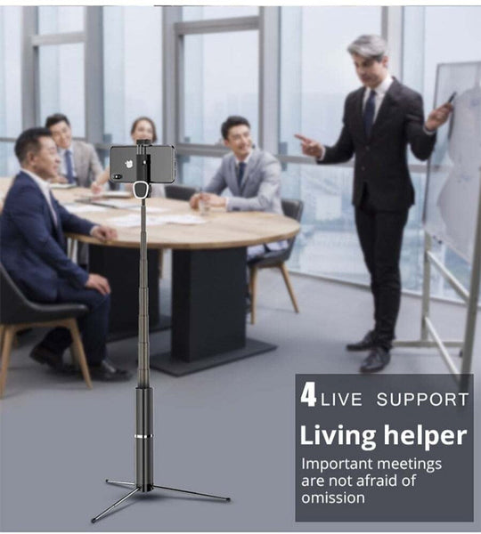 3 In 1 Extendable Black Wireless Bluetooth Selfie Stick Selfie Sticks