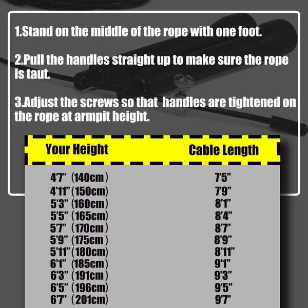 3M Speed Skipping Rope Double Ball Bearing Gym Fitness Jump With Spare Black Skip Jump Ropes