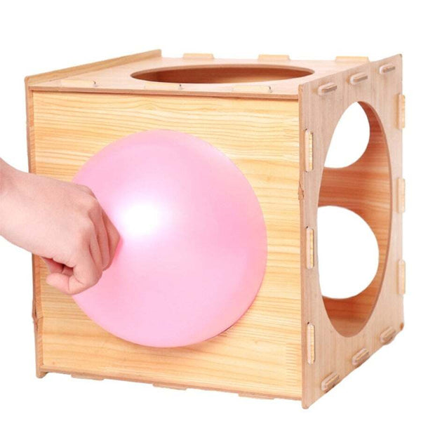 9 Holes Balloon Sizer Box Wood Square Measurement Tool For Arch Kit Other Party Supplies