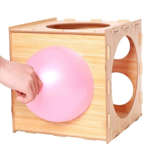 9 Holes Balloon Sizer Box Wood Square Measurement Tool For Arch Kit