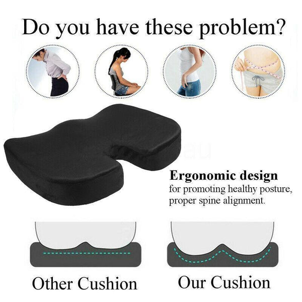 Coccyx Support Orthopaedic Memory Foam Cushion Lumbar Pain Relief