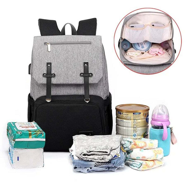 Diaper Bag Mummy Daddy Backpack Little One Stroller Large Capacity Usb Nappy Bags