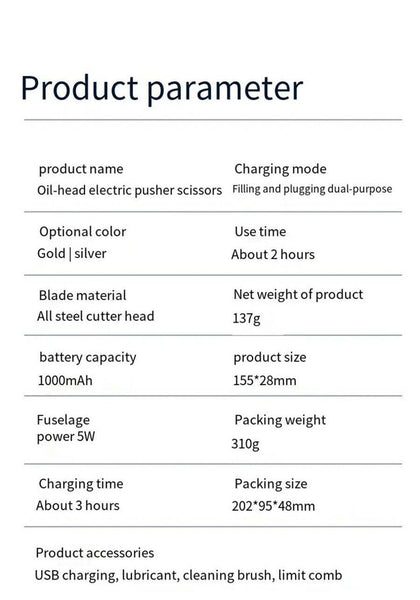 Hair Trimmer Men Electric Cordless Cutting Machine Beard Shaving Clippers & Trimmers