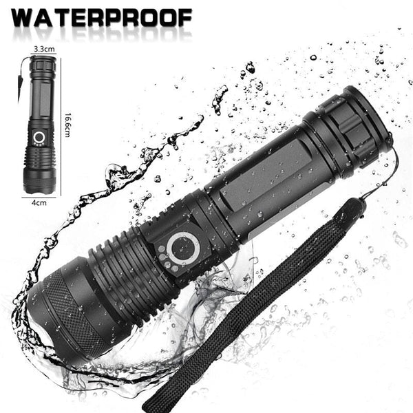 Rechargeable Powerful High Lumens Xhp50 Flashlight Led Torch Torches