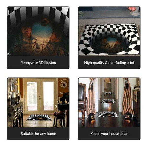 It Illusion Doormat Halloween Decor Welcome Doormats Kitchen Bath Mat Rugs Door Mats & Floor Mats