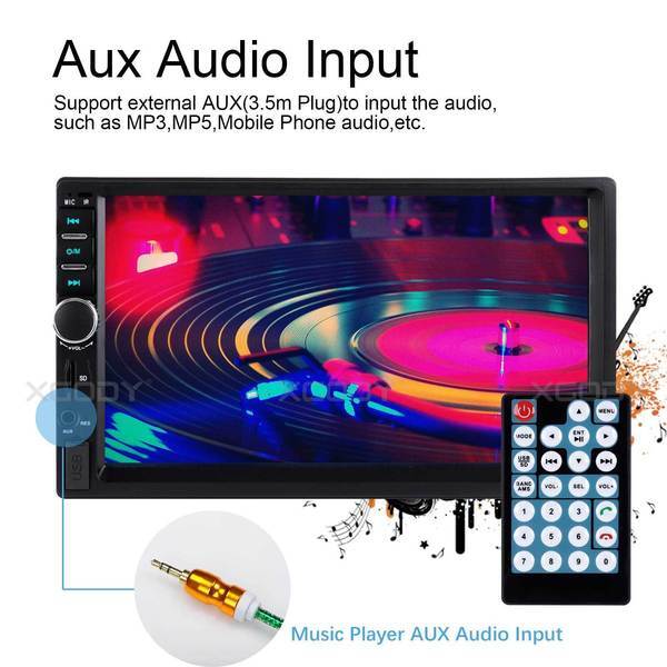 New 7 Inch 2 Din Touch Screen Car Mp5 Player Bluetooth Stereo Fm Radio Usb / Tf Aux Other Car Audio