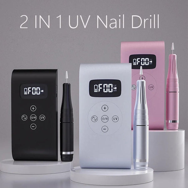 Rechargeable Electric Cordless Nail Drill Machine 35000 Rpm Uv Gel Dryer Lamp Electric Files & Tools