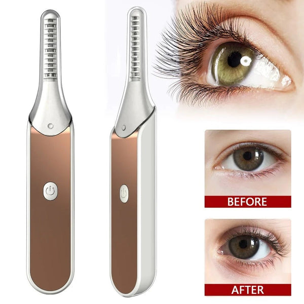 Electric Heated Eyelash Curler Women Makeup Irons Brush Natural Curling Eyelash Tools
