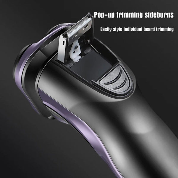 Men's Shavers Professional Electric Shaver Men Beard Trimmer 3D Floating Blade Rechargeable Led Display