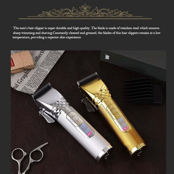 Professional Hair Clipper For Men Cordless Rechargeable Trimmer Barber Haircutting Beard Grooming Kit 10 Combs