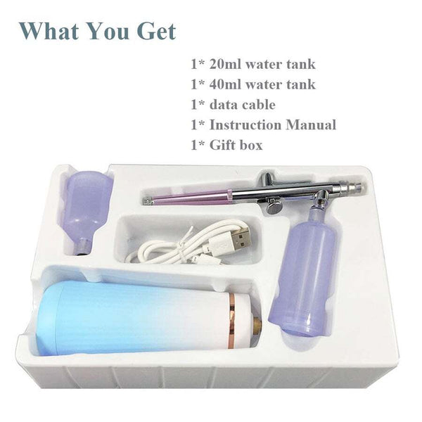 Rechargeable Facial Steamer Sprayer Nano Ionic Oxygen Injection Skin Facial Cleansing Devices