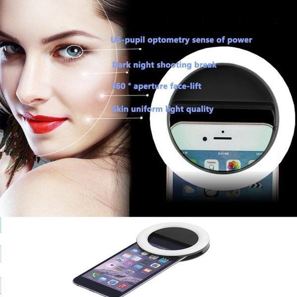 Selfie Portable Led Light Ring Fill Camera Flash For Mobile Phone Iphone Samsung