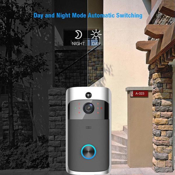 Smart Video Wireless Wifi Door Bell Ir Visual Camera Record Security System Kit