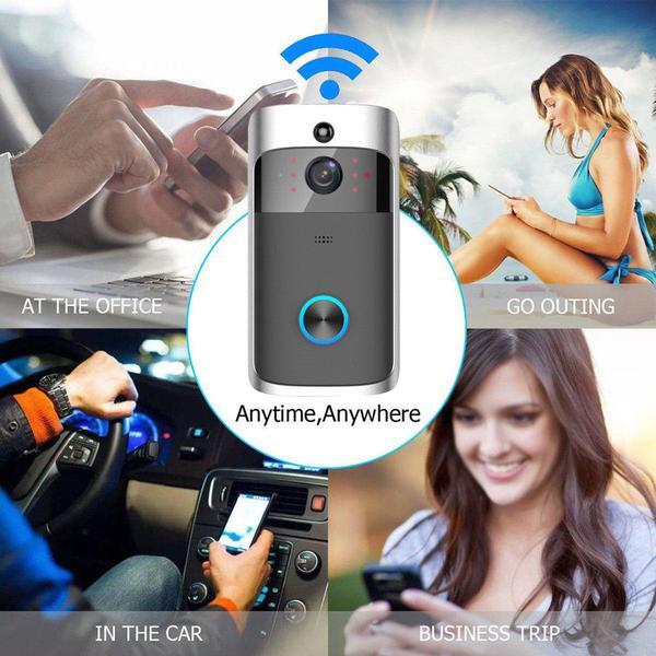 Smart Video Wireless Wifi Door Bell Ir Visual Camera Record Security System Kit Smart Doorbells