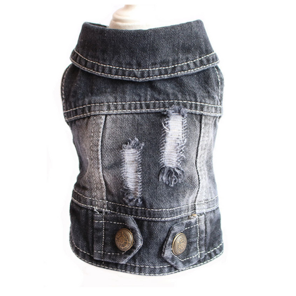 Designer Denim Dog Clothes Small Jacket Pet Clothing Dog Clothing & Shoes