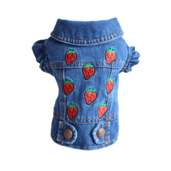 Designer Denim Dog Clothes Small Jacket Pet Clothing Dog Clothing & Shoes