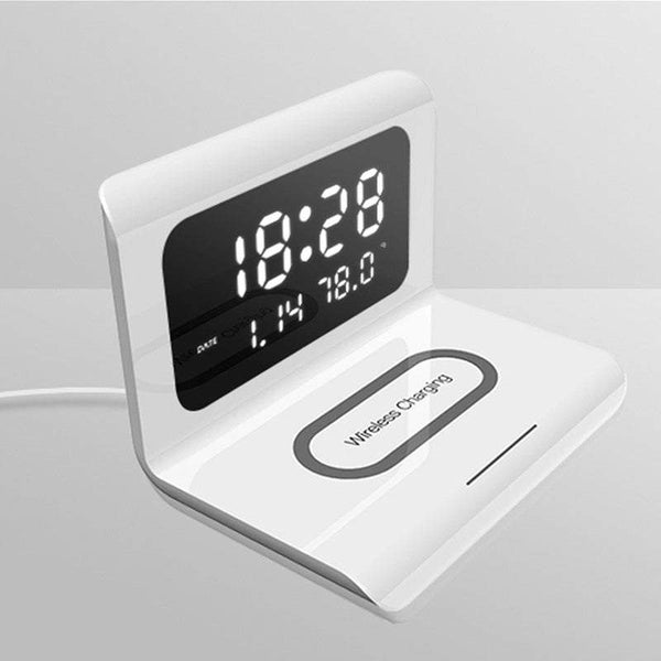 Wireless Phone Chargers Desktop Alarm Clock 3 In 1 For Iphone Chargers & Cradles