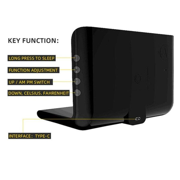 Wireless Phone Chargers Desktop Alarm Clock 3 In 1 For Iphone Chargers & Cradles