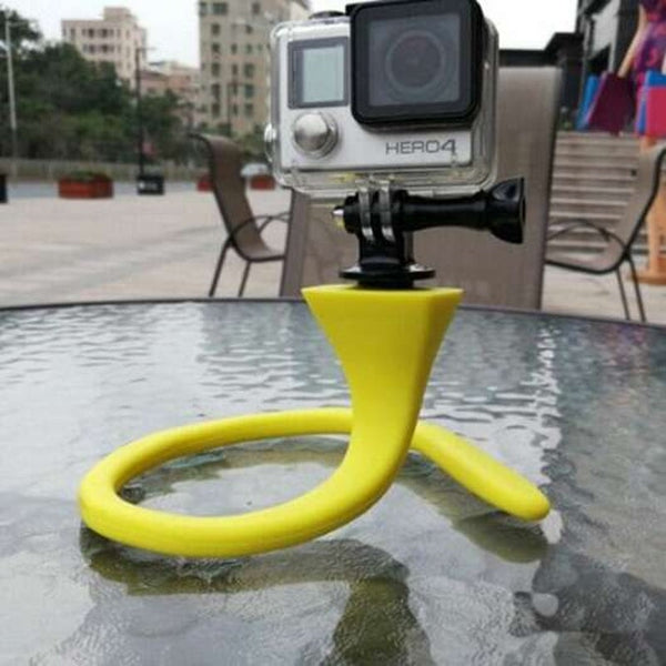 Desktop Bedside Car Bicycle Flexible Phone Holder Bracket Folding Caterpillars Snake Shape For Live Selfie Yellow Mounts & Holders