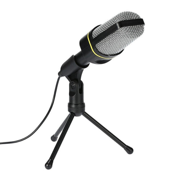 Condenser Microphone Professional 3.5Mm Wired Capacitive With Tripod Stand Microphones
