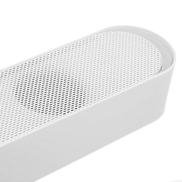 Speakers Desktop V 198 Usb Powered Sound Bar Computer With Led Lights 3.5Mm Audio Mic Plug Wired Soundbar For Pc Cellphone Tablets Laptop White Comput