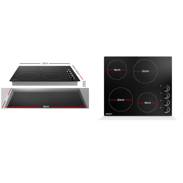 Devanti Electric Ceramic Cooktop 60Cm Cooktops