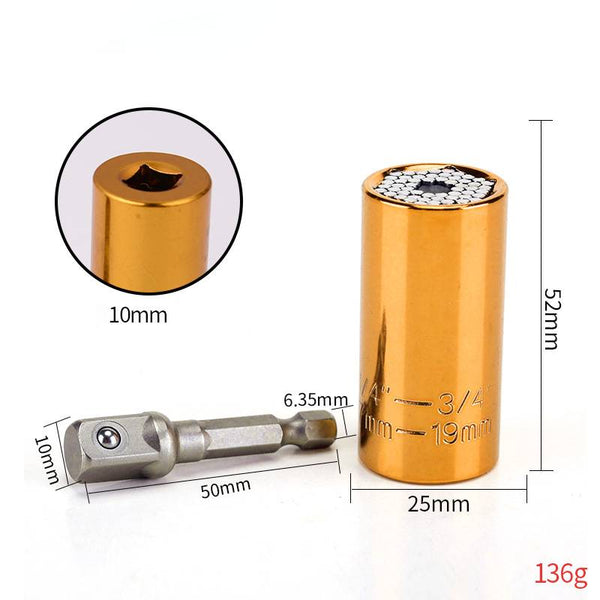 7 To 19 Millimeter Torque Wrench Universal Sleeve Socket For Versatile Compatibility Sockets & Socket Sets