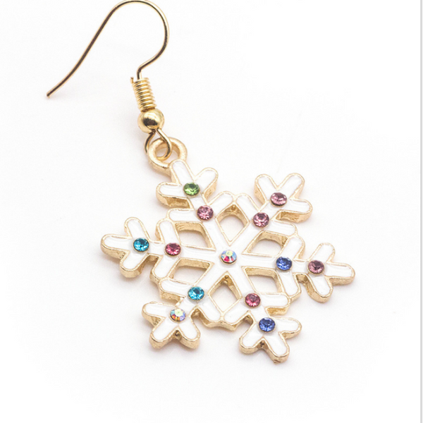 Veile Studios Christmas Pendant Santa Snowman Tree Snowflake Gift Earrings