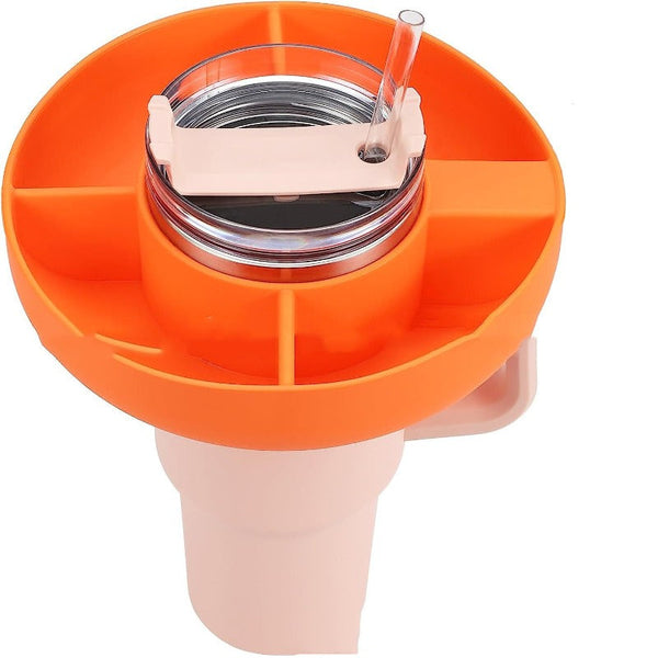 Silicone Snack Cup 40 Oz Reusable Container Compartment Platter Tray Platters