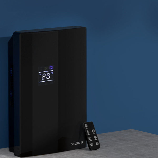 Devanti 2L Dehumidifier Air Purify Black Dehumidifiers