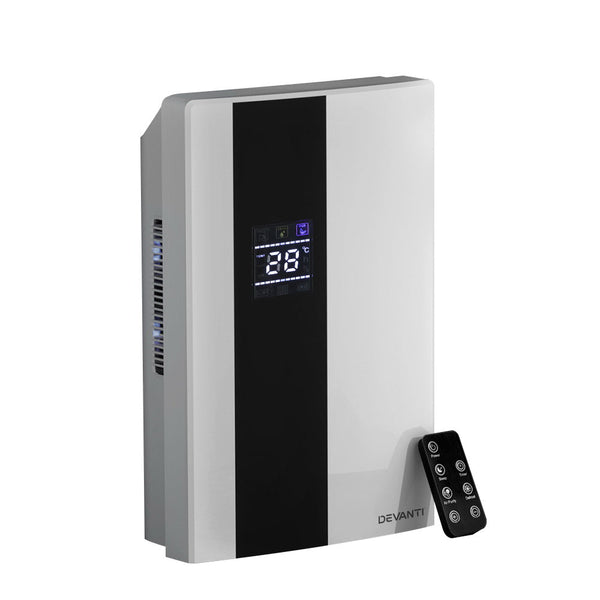 Devanti 2L Dehumidifier Air Purifier White Dehumidifiers