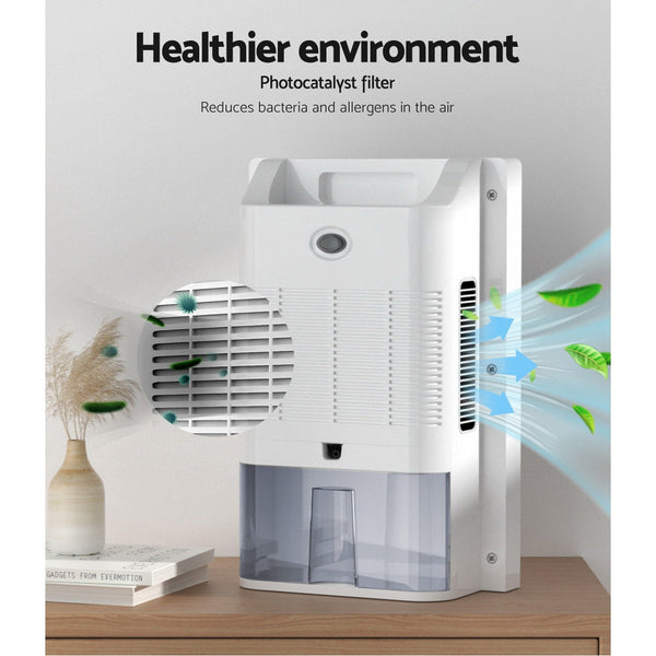 Devanti 2L Dehumidifier Air Purifier White Dehumidifiers
