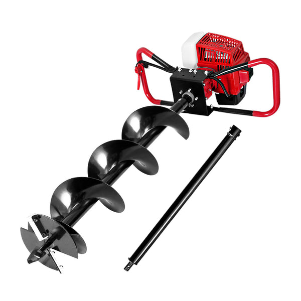Giantz 92Cc Post Hole Digger 200Mm Petrol Drill Extension Auger Bits Post Hole Diggers & Augers
