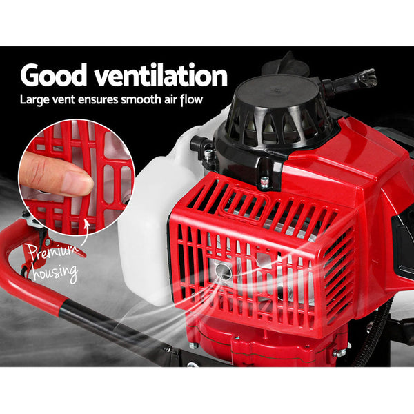 Giantz Post Hole Digger 92Cc Petrol Motor Drill Borer Fence Extension Auger Bits Post Hole Diggers & Augers