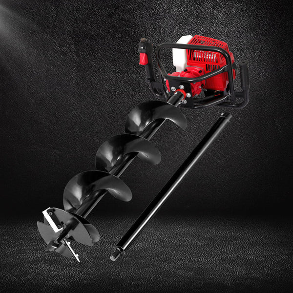 Giantz 80Cc Post Hole Digger 200Mm Petrol Drill Extension Auger Bits Post Hole Diggers & Augers