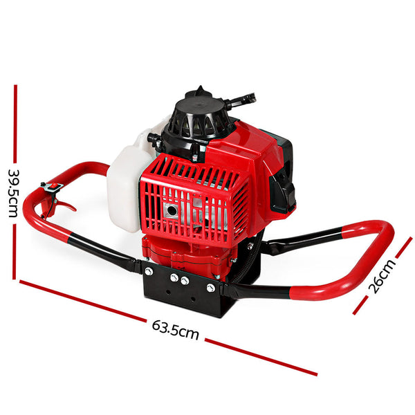 Giantz 80Cc Petrol Post Hole Digger Motor Only Engine Red Post Hole Diggers & Augers
