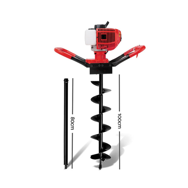 Giantz 80Cc Petrol Post Hole Digger Drill Borer Fence Extension Auger Bits Post Hole Diggers & Augers