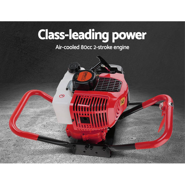 Giantz 80Cc Petrol Post Hole Digger Drill Borer Fence Extension Auger Bits Post Hole Diggers & Augers