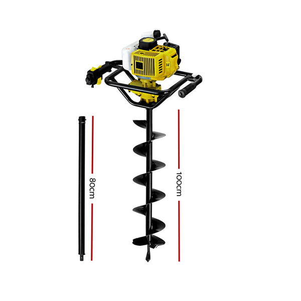 Giantz 92Cc Petrol Post Hole Digger Auger Drill Borer Fence Earth Power 200Mm Post Hole Diggers & Augers