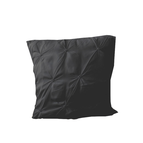 Fabric Fantastic Diamond Pintuck Premium Ultra Soft 2 Pack Black Cushion Covers