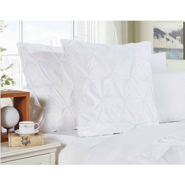 Diamond Pintuck Premium Ultra Soft European Pillowcases 2-Pack