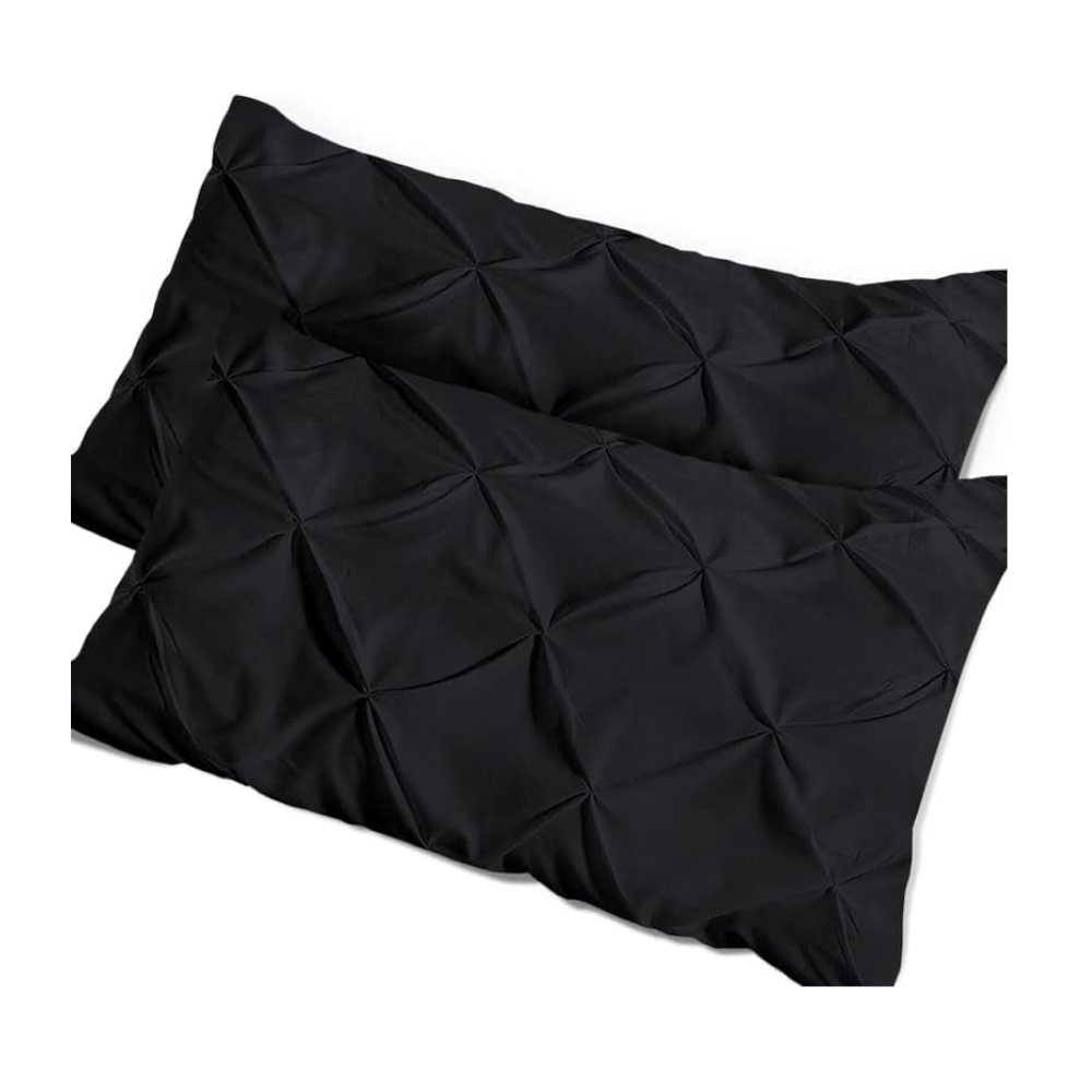 Fabric Fantastic Diamond Pintuck Premium Ultra Soft King Size Pillowcases 2 Pack Pillow Cases