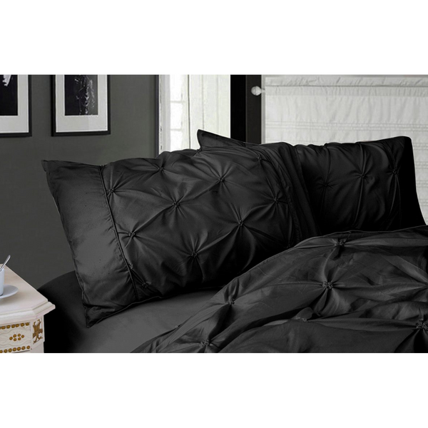 Fabric Fantastic Diamond Pintuck Premium Ultra Soft King Size Pillowcases 2 Pack Pillow Cases