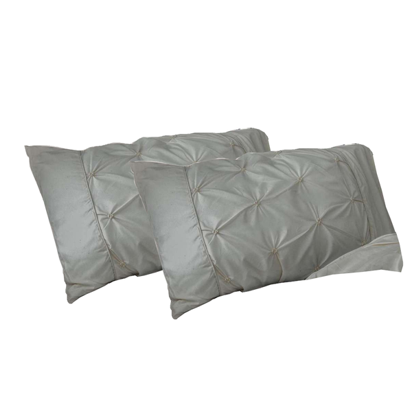 Fabric Fantastic Diamond Pintuck Premium Ultra Soft Queen Size Pillowcases 2 Pack Pillow Cases
