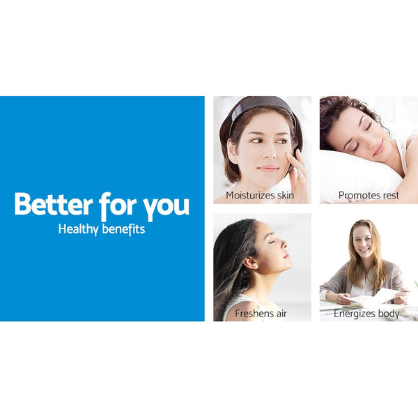 Devanti 400Ml In 1 Aroma Diffuser With Remote Control Dark Wood Diffusers