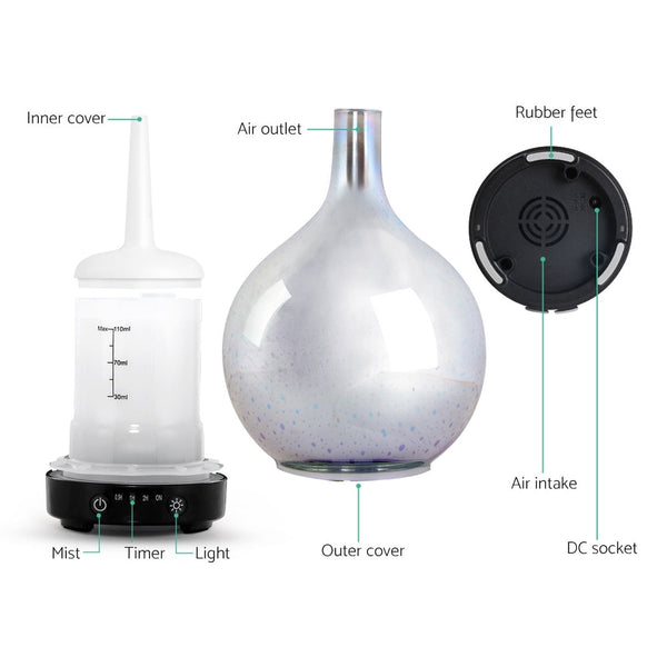 Devanti Aroma Diffuser 3D Led Light Oil Firework Air Humidifier 100Ml