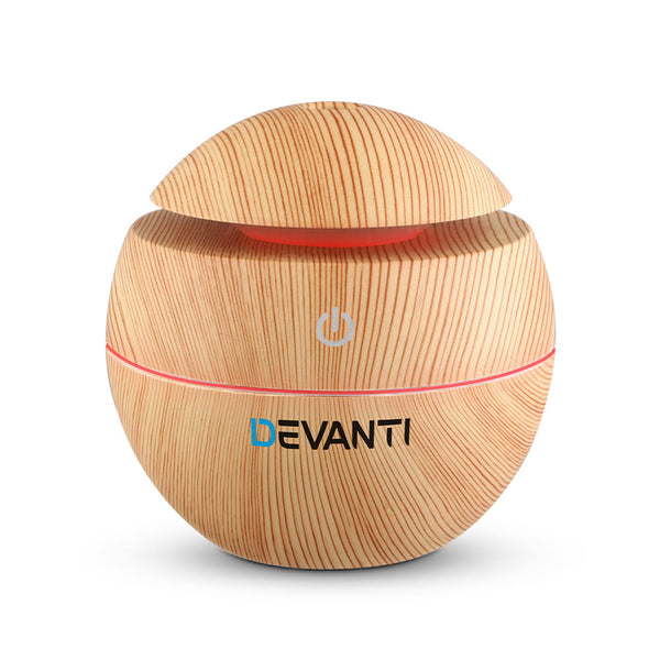 Devanti Aromatherapy Diffuser Essential Oils Air Humidifier Led Light 130Ml Diffusers
